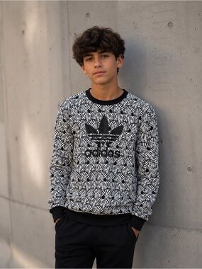 Adidas zebra print sweatshirt youth large ( 13-14 years).